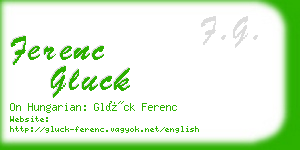 ferenc gluck business card